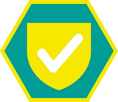 Image with symbol, yellow. Automatically generated description
